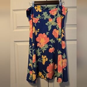 LuLaRoe Floral Skirt 2XL